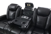 Load image into Gallery viewer, U92 - LED Power Reclining With Power Headrest, And Drop Down Table Sofa - Black