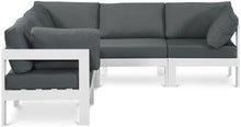 Load image into Gallery viewer, Nizuc - Outdoor Patio 5 Piece Modular Sectional With White Frame