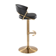Load image into Gallery viewer, Jie - Contemporary Adjustable Barstool With Swivel With Rounded T Footrest (Set of 2)