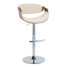 Load image into Gallery viewer, Curvo - Mid Century Modern Adjustable Barstool With Swivel With Rounded T Footrest (Set of 2)