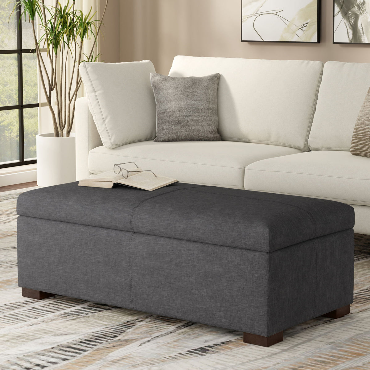 Gabbie - Coffee Table Upholstered Storage Ottoman - Ego Home Furniture