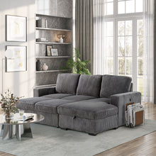 Load image into Gallery viewer, U2660 - L Shape Sectional With Pull Out Sofa Bed - Gray