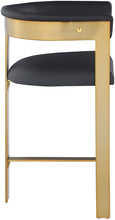 Load image into Gallery viewer, Romeo - Faux Leather Counter Stool With Gold Base (Set of 2)