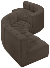 Load image into Gallery viewer, Arc - Boucle Fabric 6 Piece Modular Sofa - Black