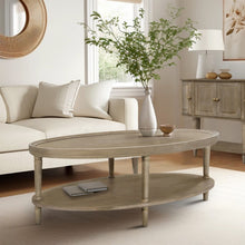 Load image into Gallery viewer, Bedford - Oval Coffee Table With Shelf - Natural