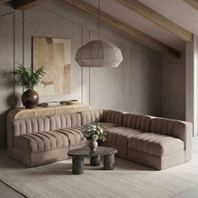 Load image into Gallery viewer, Rummi - Armless Velvet Performance Fabric Upholstered 5 Piece Modular Sectional