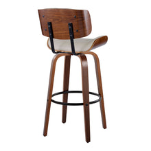 Load image into Gallery viewer, Lombardi - Mid-Century Modern Fixed Height Barstool With Swivel With Round Footrest (Set of 2)