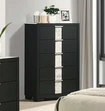 Load image into Gallery viewer, Crown Mark Furniture Rangley 5 Drawer Chest in Black