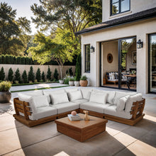Load image into Gallery viewer, Mirella - 5 Piece Water Resistant Fabric Upholstered Outdoor Patio Modular Sectional