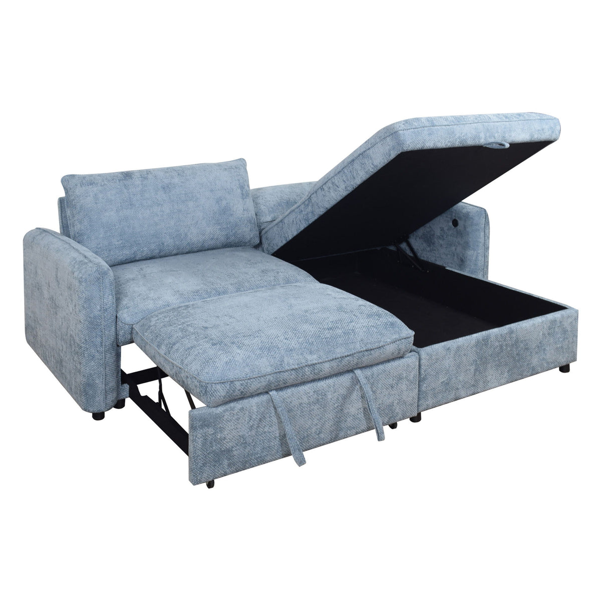 Finn - Storage Chaise - Blue