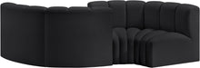 Load image into Gallery viewer, Arc - Faux Leather 4 Piece Curved Modular Sofa