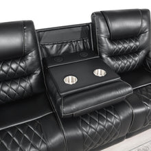 Load image into Gallery viewer, U140 - Motion Sofa With Drop Down - Black