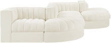 Load image into Gallery viewer, Rummi - Rounded Velvet Performance Fabric Upholstered 6 Piece Modular Sectional