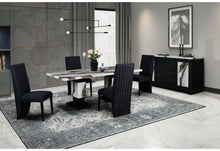 Load image into Gallery viewer, D12 - 9 Piece Dining Room Set (Dining Table And 8 Dining Chair) - Black / White