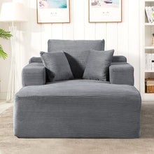 Load image into Gallery viewer, Convertible Chaise Lounge Chair With Wide Armrest & Throw Pillows