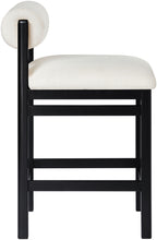 Load image into Gallery viewer, Roundhill - Fabric Counter Stool - Black Frame