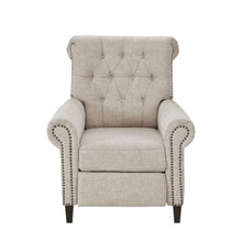 Load image into Gallery viewer, Aidan - Push Back Recliner Chair With Tufted Back And Nailhead Trim - Cream