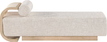 Load image into Gallery viewer, Zephyr - Linen Textured Fabric Upholstered Chaise - Painted Natural Base
