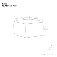 Load image into Gallery viewer, Brody - Square Pouf - Tan