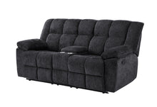 Load image into Gallery viewer, U6000 - Console Reclining Loveseat - Black