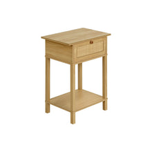 Load image into Gallery viewer, Accent Table With Storage Drawer, 2 Tier Nightstand For Living Room - Natural