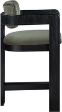 Load image into Gallery viewer, Sacha - Velvet Stool With Black Base