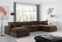 Load image into Gallery viewer, Comfy - 6 Piece Velvet Modular Double Chaise Sectional