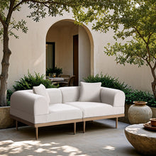 Load image into Gallery viewer, Laguna - 2 Piece Resilient Water Resistant Fabric 71" Upholstered Outdoor Patio Modular Loveseat