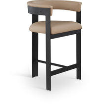 Load image into Gallery viewer, Romeo - Faux Leather Counter Stool With Black Base (Set of 2)