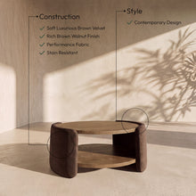Load image into Gallery viewer, Wren - Velvet And Oak Veneer Coffee Table