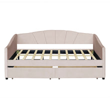 Load image into Gallery viewer, Upholstered Daybed With Two Drawers And Wood Slat