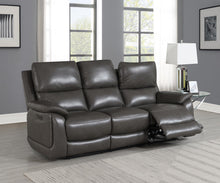 Load image into Gallery viewer, U108 - Reclining Sofa (Gel Faux Leather) - Gray