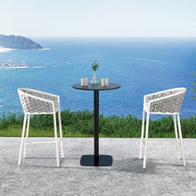 Load image into Gallery viewer, Rowan - Rope Barrel Low Back Patio Counter Stool (Set of 2) - Optic White