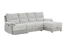 Load image into Gallery viewer, U3822 - Sectional With Pull Out Bed And USB - Light Gray