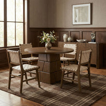 Load image into Gallery viewer, Entwine - Vegan Leather Upholstered Dining Chair - Painted Brown