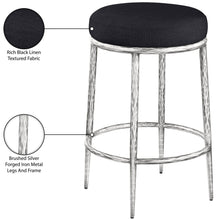 Load image into Gallery viewer, Ferro - Upholstered Backless Counter Stool With Brushed Silver Base