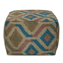 Load image into Gallery viewer, Johanna - Handcrafted Square Pouf
