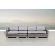 Load image into Gallery viewer, Contemporary Outdoor Rattan Wicker Sectional Seating Group With Cushions
