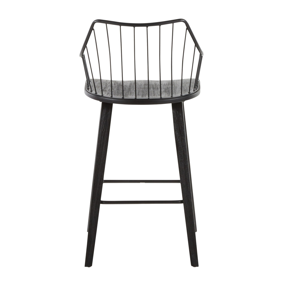 Winston - Farmhouse Counter Stool - Black