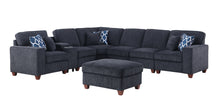 Load image into Gallery viewer, Gina - Sectional Sofa With Ottoman - Black