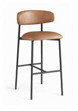 Load image into Gallery viewer, Lupita - Vegan Leather Upholstered Bar Stool With Matte Black Frame (Set of 2)