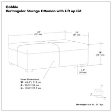 Load image into Gallery viewer, Gabbie - Coffee Table Upholstered Storage Ottoman