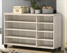 Load image into Gallery viewer, Corby - Oak Finish 3 - Door Shoe Cabinet - Dusty Gray