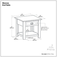 Load image into Gallery viewer, Monroe - Handcrafted Side Table