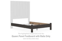 Load image into Gallery viewer, Fraluna - Queen Panel Footboard With Rails - Charcoal