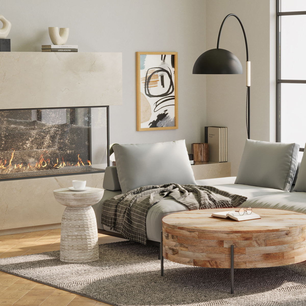 Boyd - Accent Table - White Wash - Ego Home Furniture