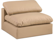 Load image into Gallery viewer, Comfy - Faux Leather Armless Chair - Tan