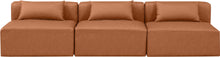 Load image into Gallery viewer, Cube - Modular 3 Piece Armless Sofa - Cognac
