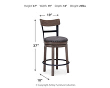 Load image into Gallery viewer, Caitbrook - UPH Swivel Barstool - Gray