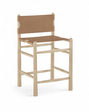 Load image into Gallery viewer, Santos - Upholstered Counter Stool With Stained Natural Base
